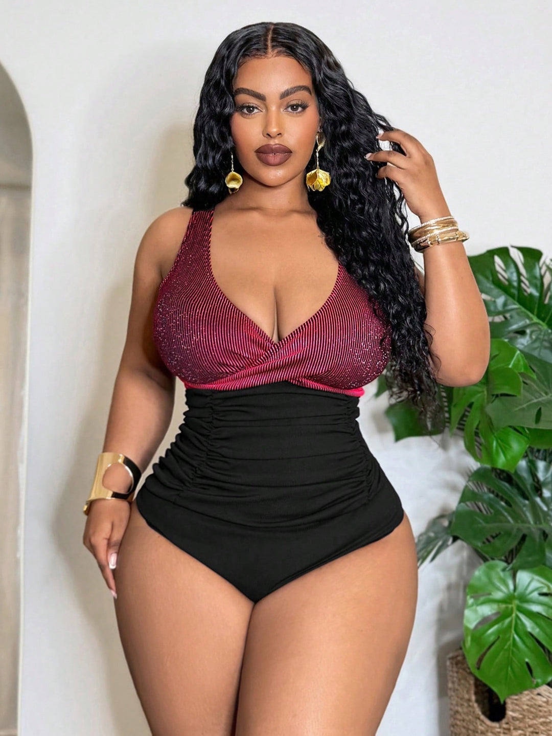 Costum de baie SHEIN, mix culori