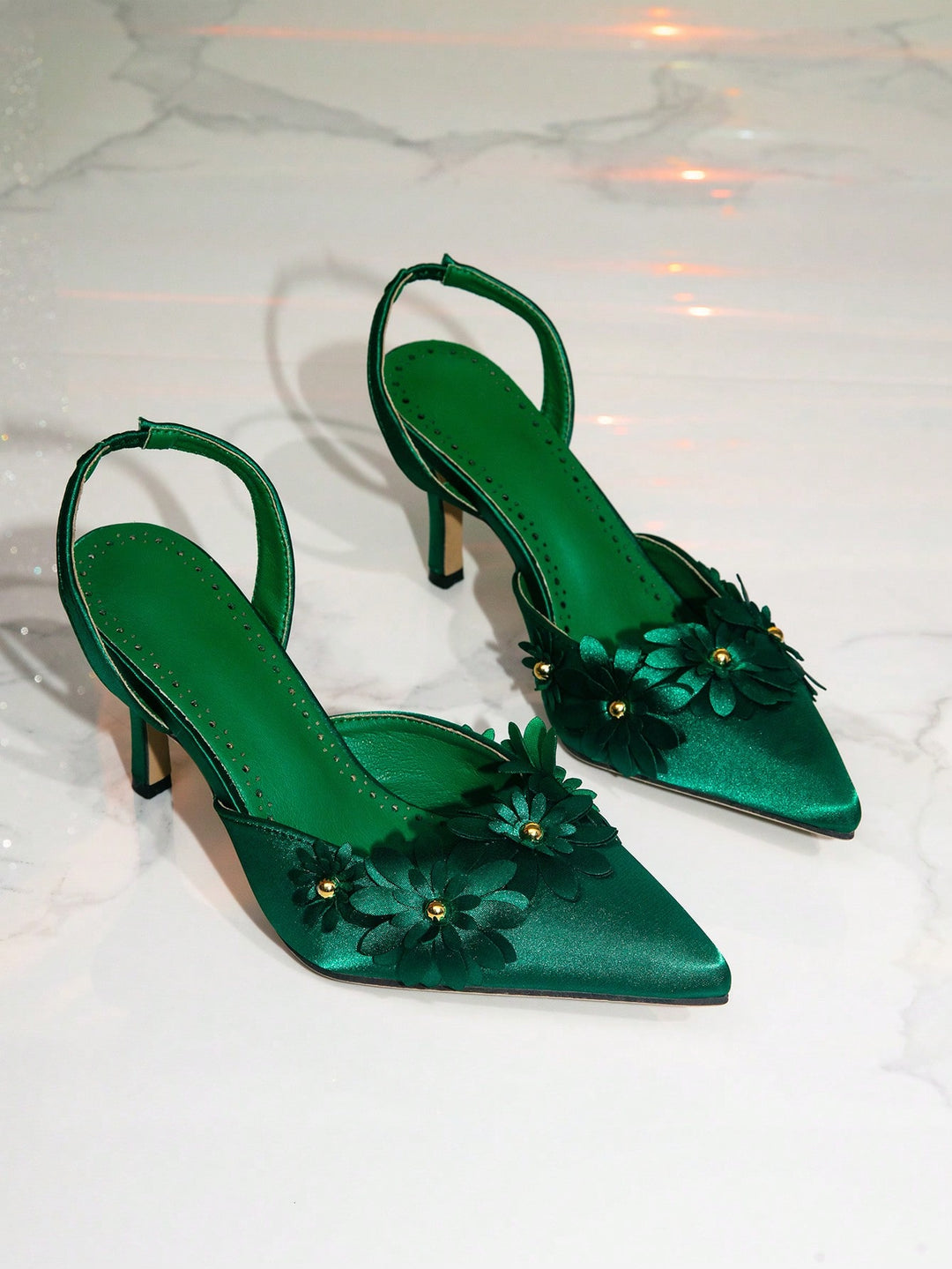 Pantofi cu toc SHEIN, verde
