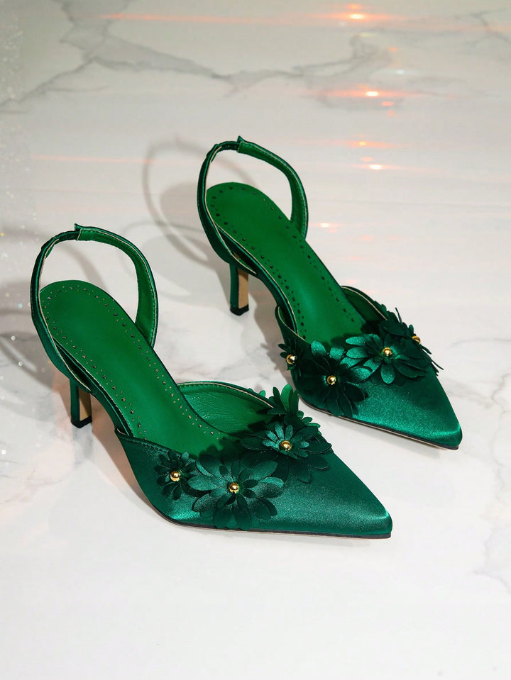 Pantofi cu toc SHEIN, verde