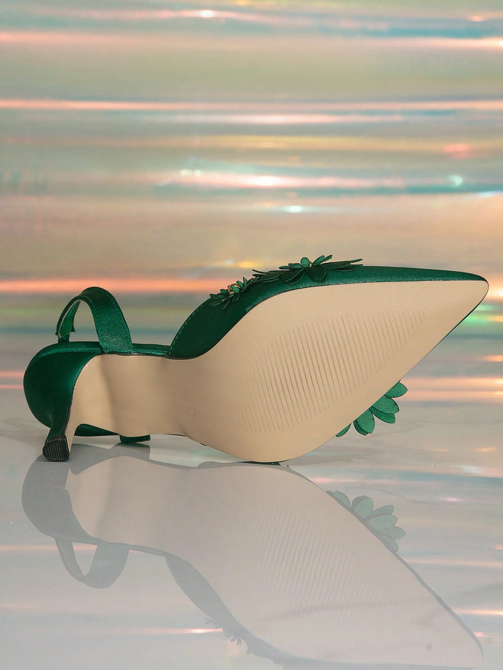 Pantofi cu toc SHEIN, verde