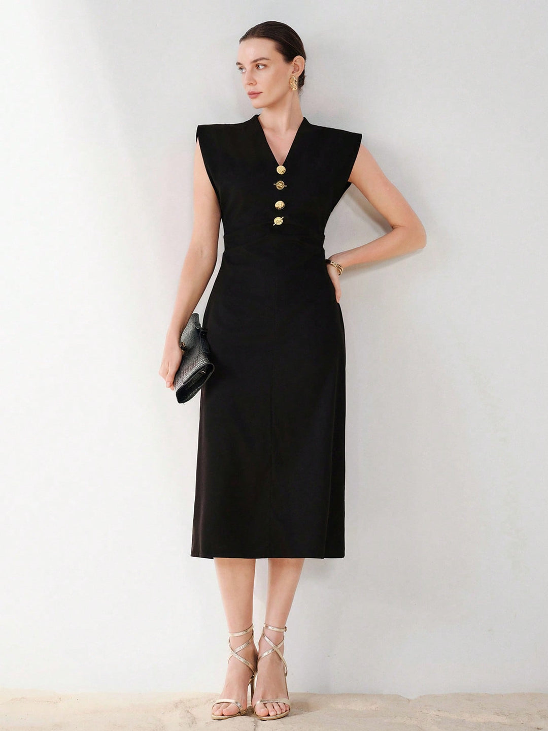 Rochie midi SHEIN, negru