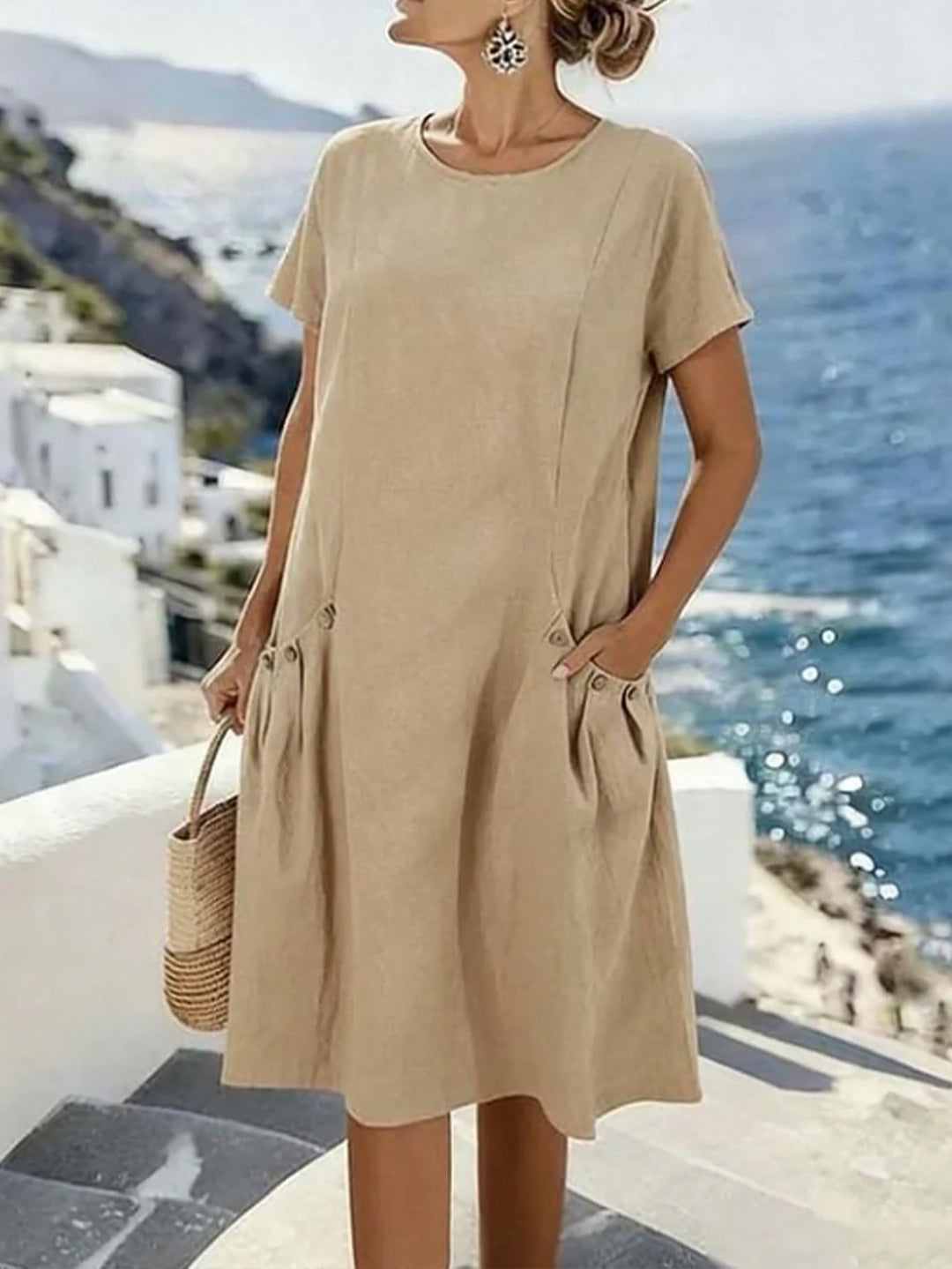 Rochie scurtă SHEIN, kaki