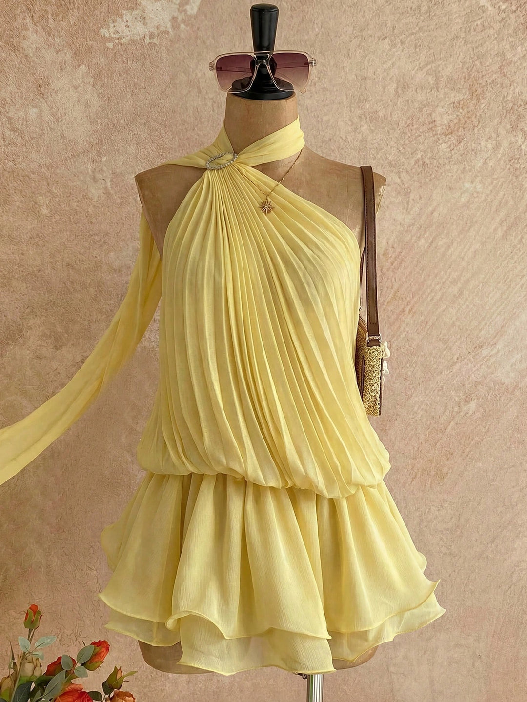 Rochie scurtă SHEIN, galben