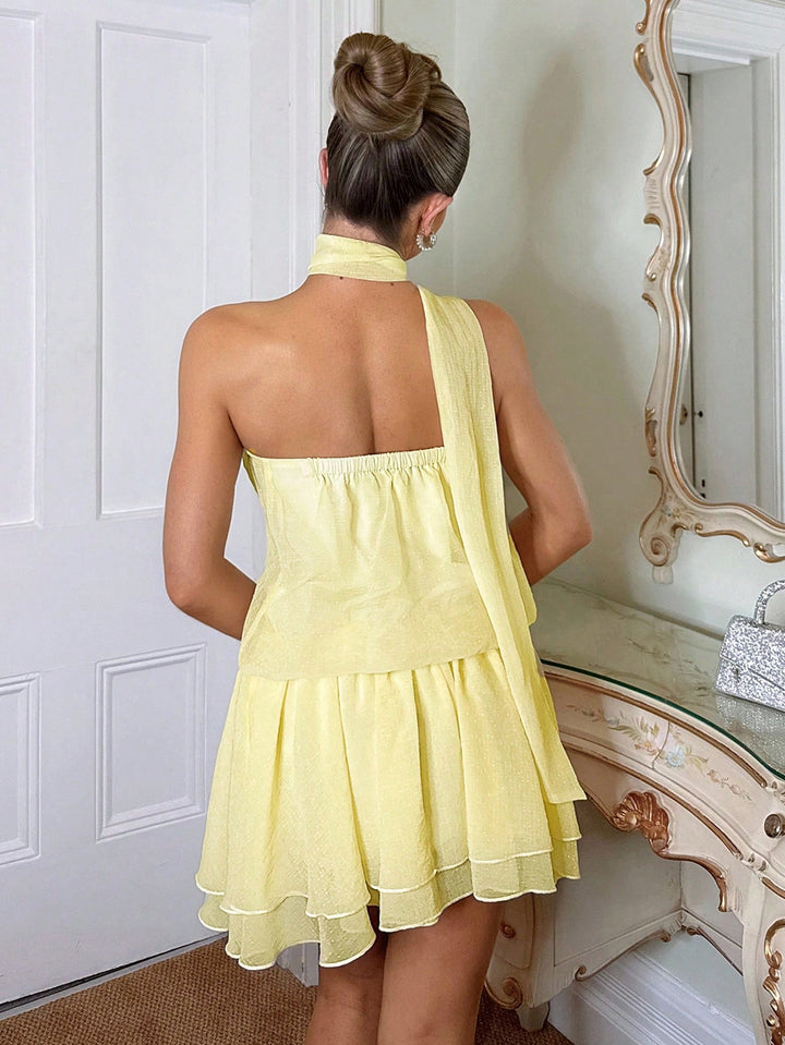 Rochie scurtă SHEIN, galben