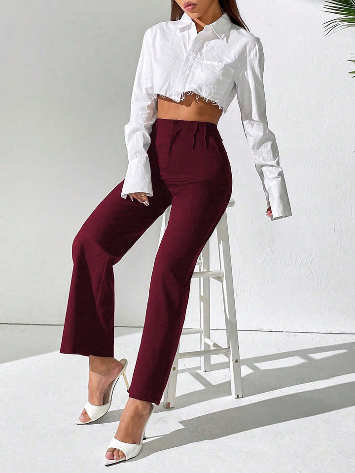 Pantaloni SHEIN, vișiniu