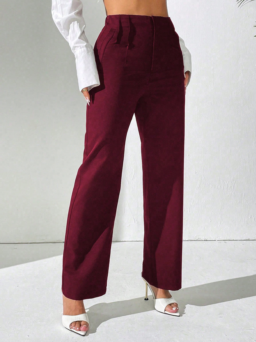 Pantaloni SHEIN, vișiniu