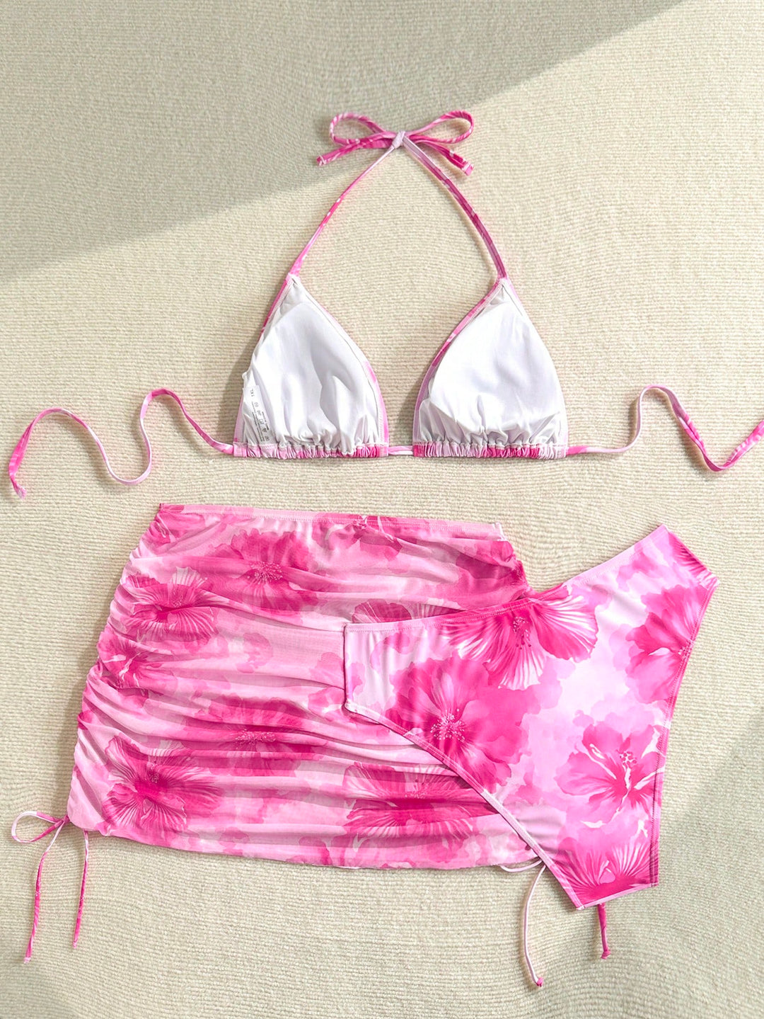 Set bikini de baie SHEIN, roz