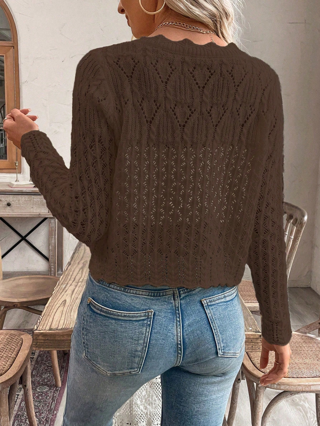 Cardigan SHEIN, maro