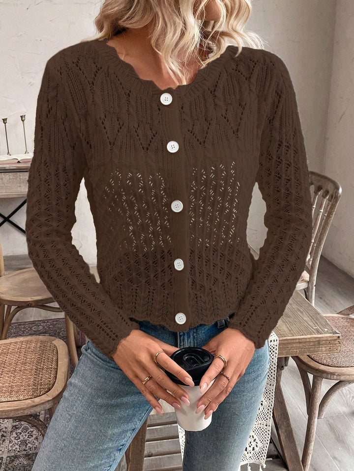 Cardigan SHEIN, maro