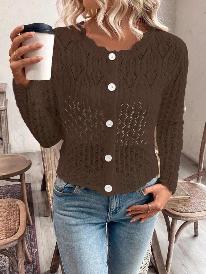 Cardigan SHEIN, maro