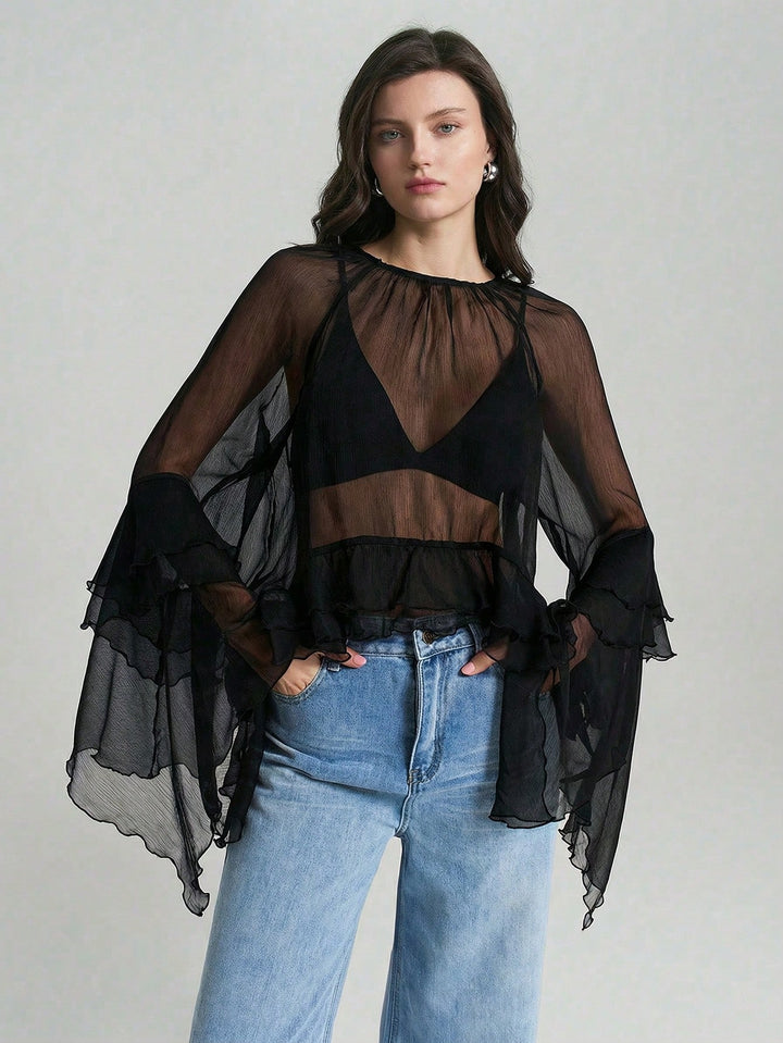 Top SHEIN, negru
