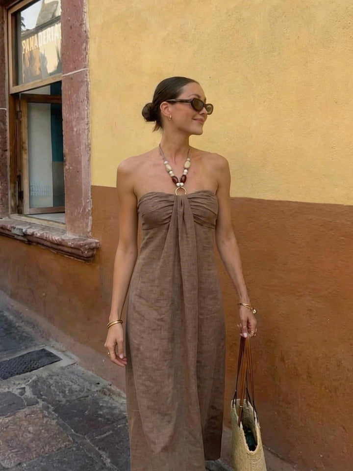 Rochie maxi SHEIN, maro