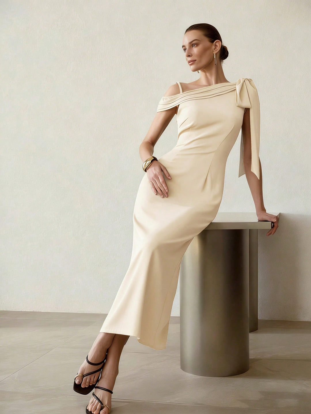 Rochie maxi SHEIN, portocaliu