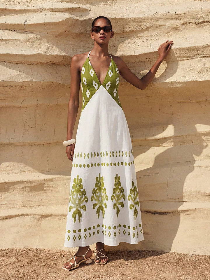 Rochie maxi SHEIN, verde