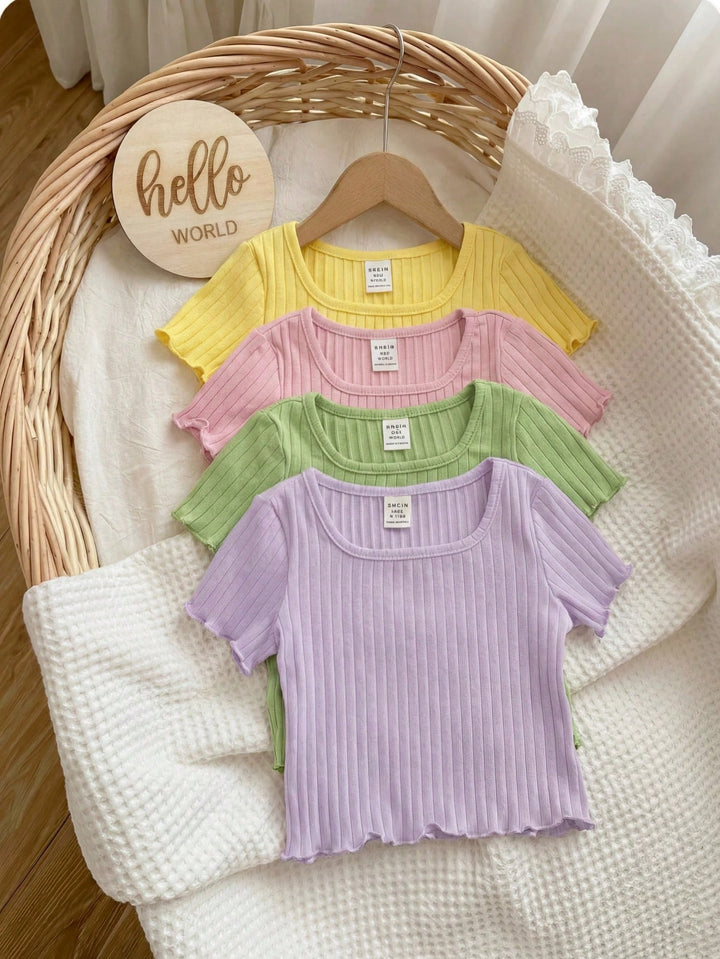 Tricou cu volane SHEIN