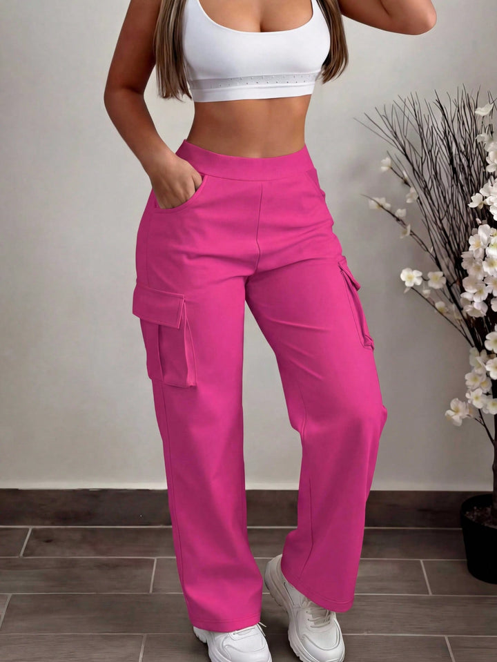 Pantaloni SHEIN, roz