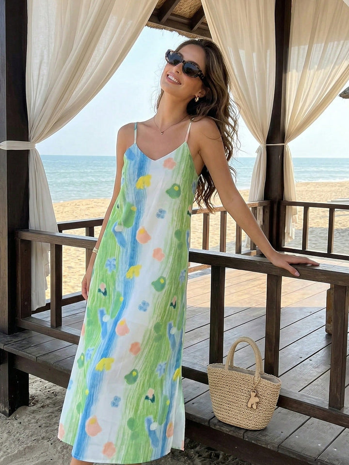 Rochie midi SHEIN, verde