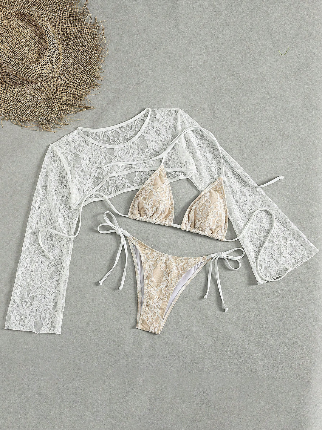 Set bikini SHEIN, alb