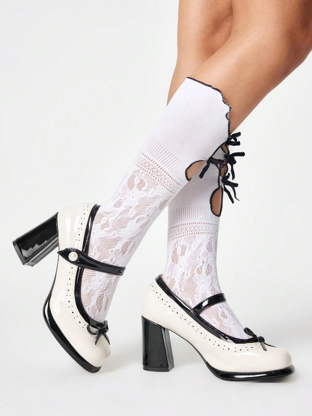 Pantofi cu toc SHEIN, alb