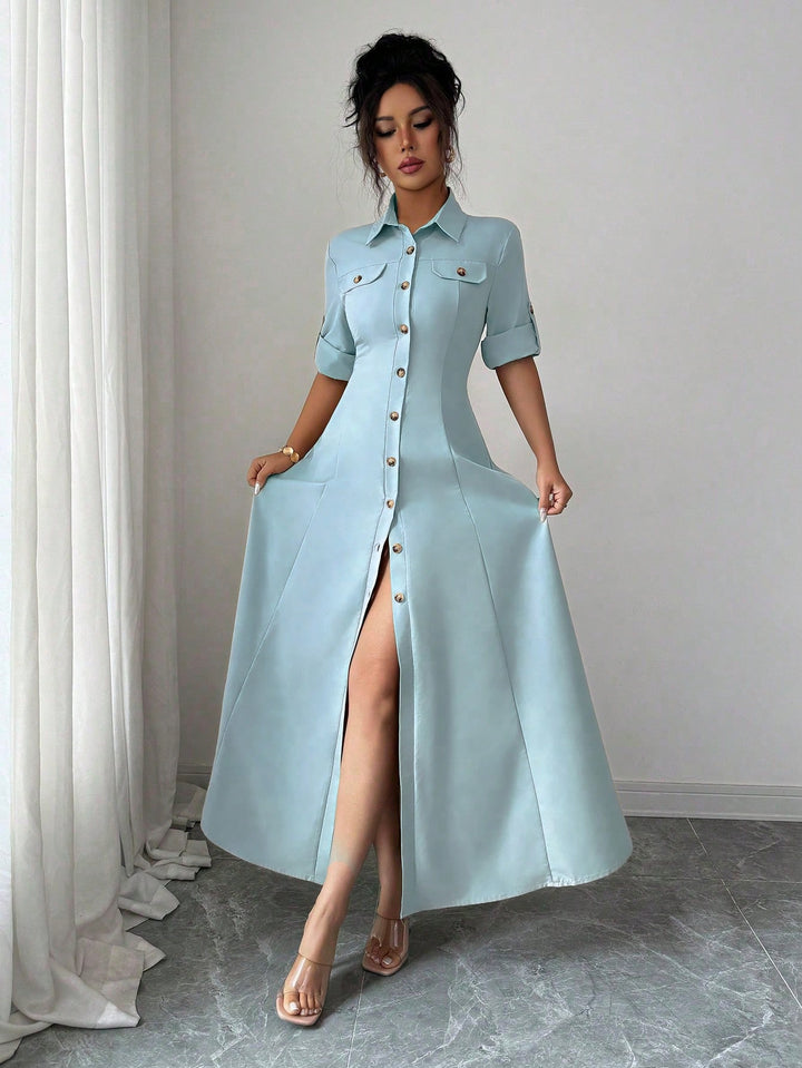 Rochie maxi SHEIN, albastru
