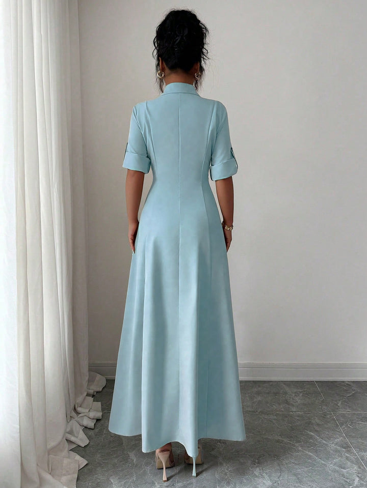 Rochie maxi SHEIN, albastru