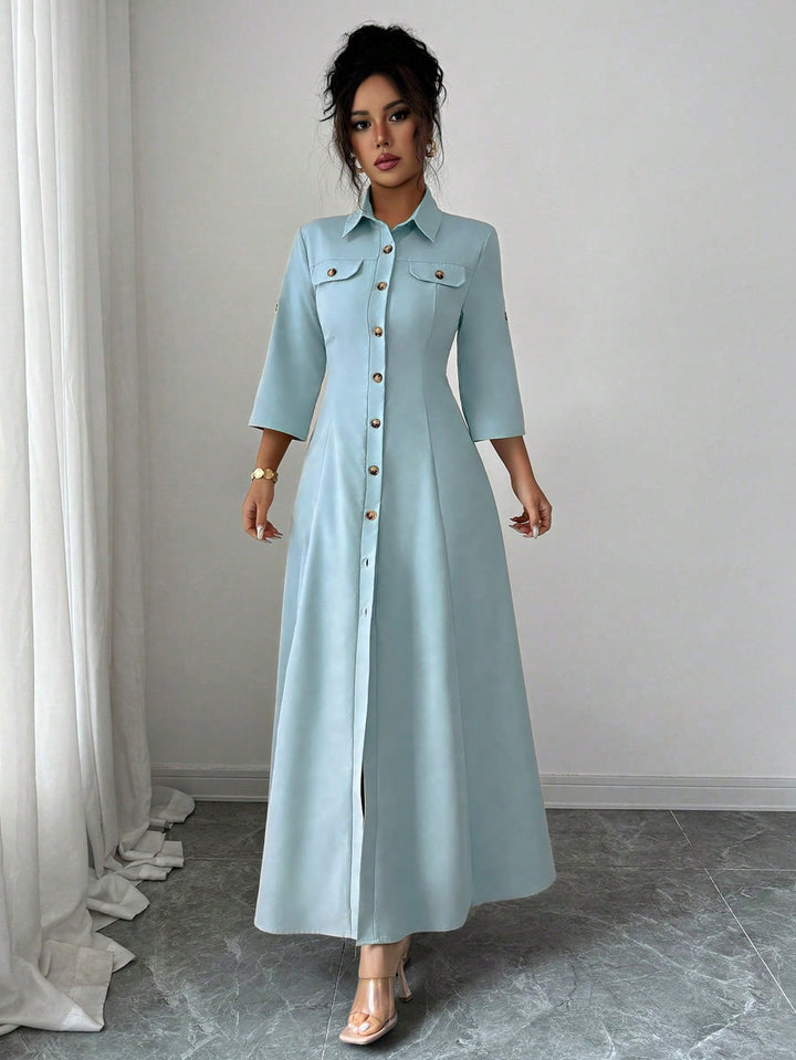 Rochie maxi SHEIN, albastru