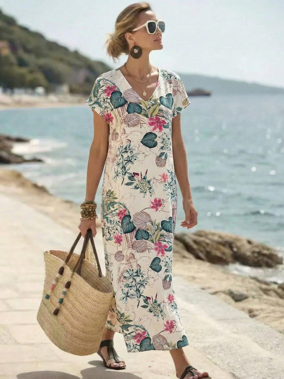 Rochie maxi SHEIN, mix culori