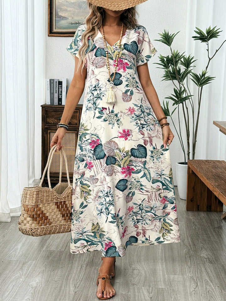 Rochie maxi SHEIN, mix culori
