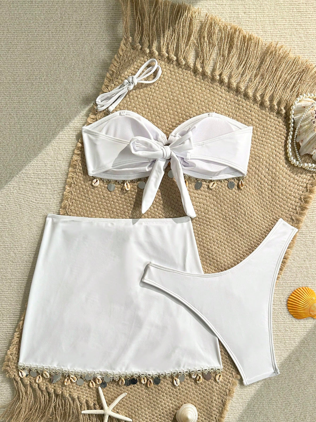 Set bikini SHEIN, alb