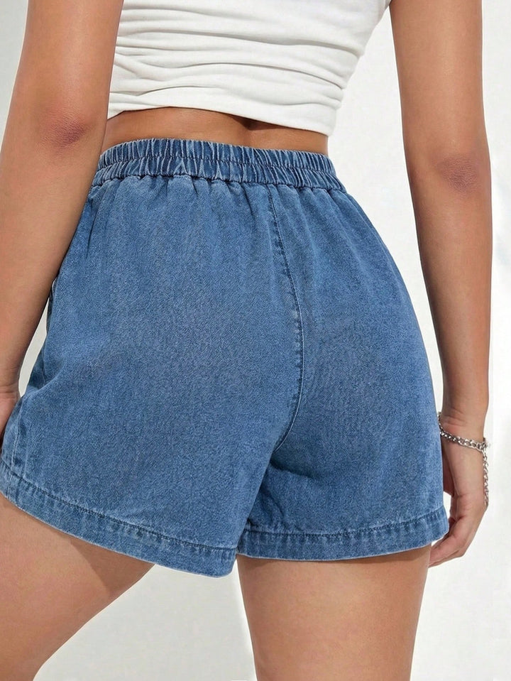 Pantaloni scurți SHEIN, albastru