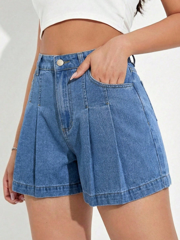 Pantaloni scurți SHEIN, albastru