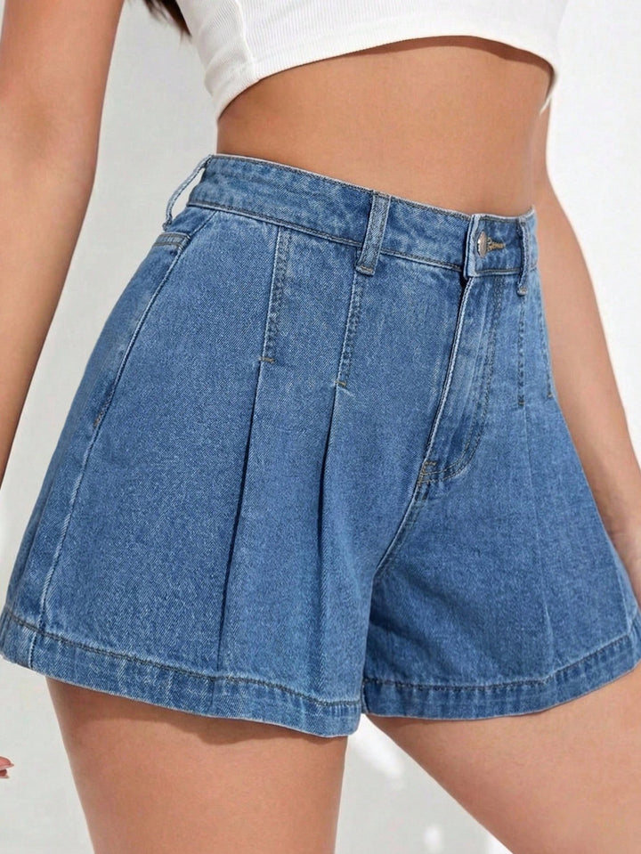 Pantaloni scurți SHEIN, albastru