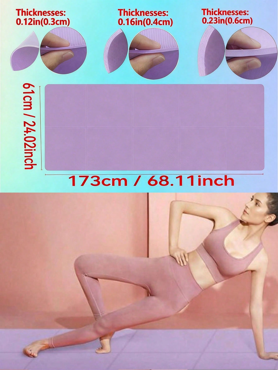 Saltea de yoga SHEIN, mov