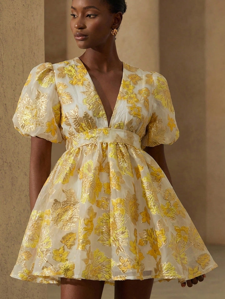Rochie mini SHEIN, galben