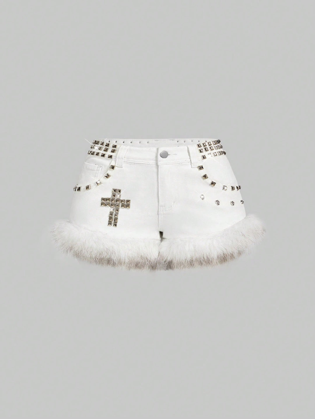 Pantaloni scurți SHEIN, alb