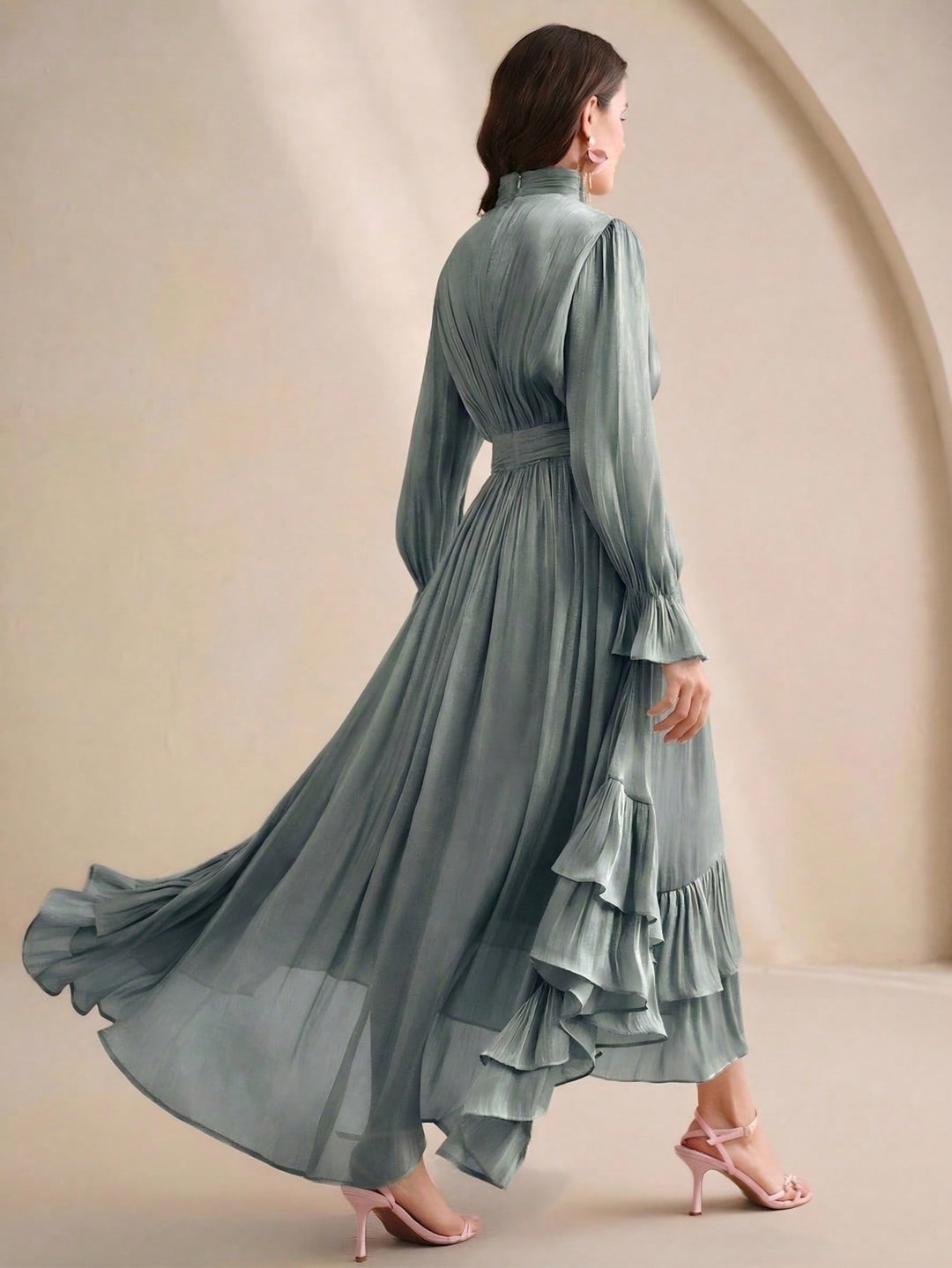 Rochie maxi SHEIN, verde