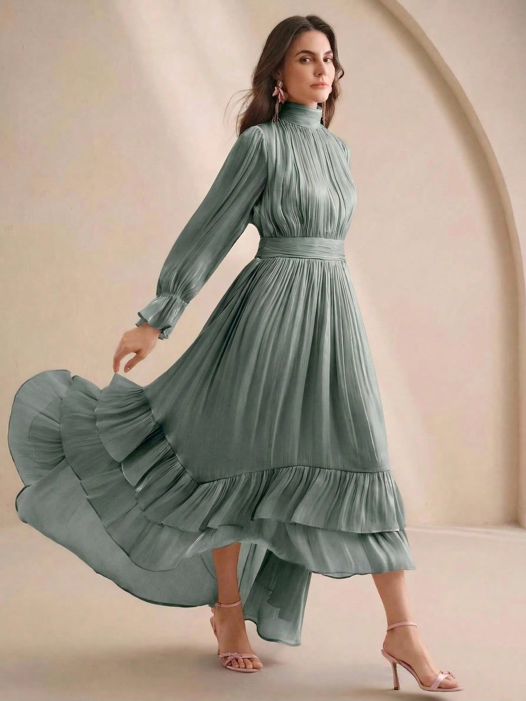 Rochie maxi SHEIN, verde