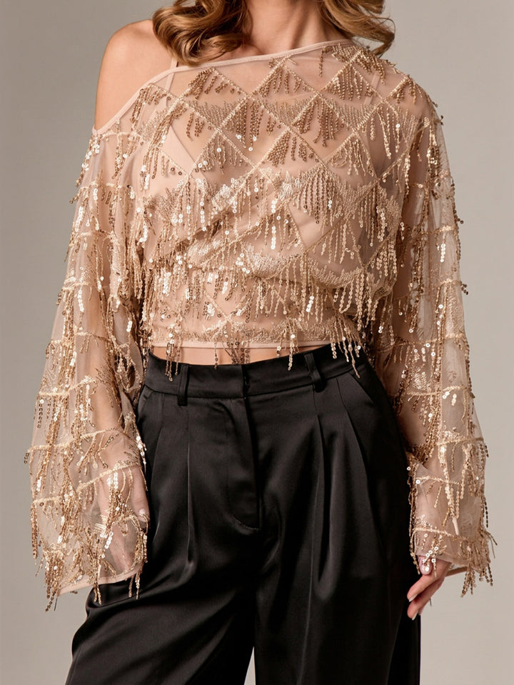 Top SHEIN, auriu