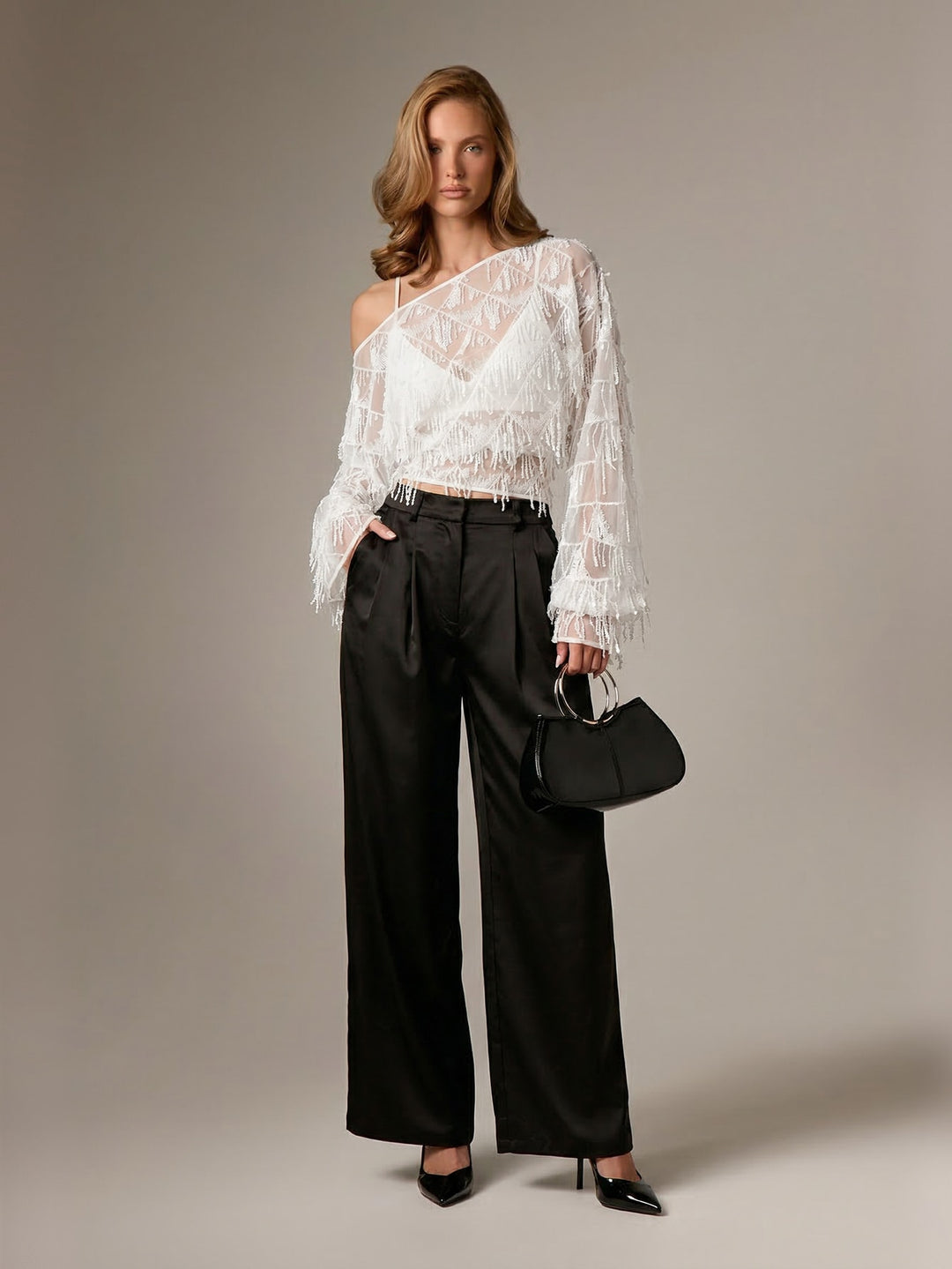 Top SHEIN, alb