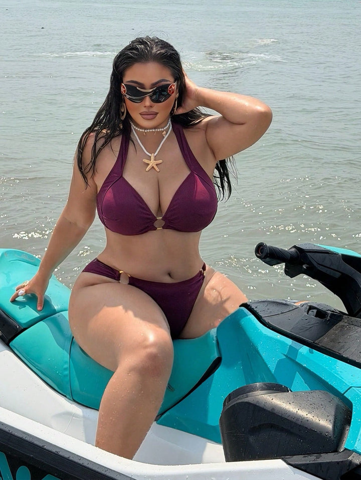 Set bikini de baie SHEIN, vișiniu