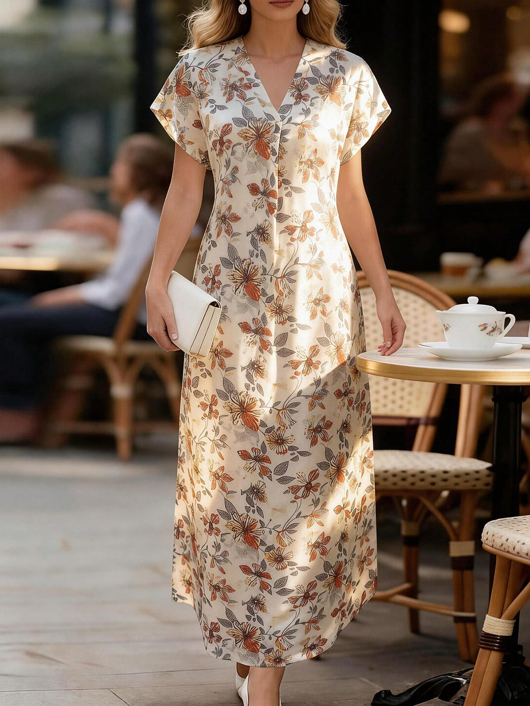 Rochie maxi SHEIN, portocaliu