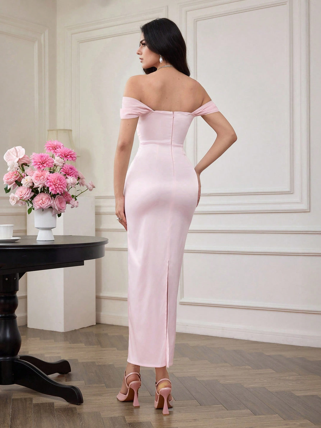 Rochie maxi SHEIN, roz