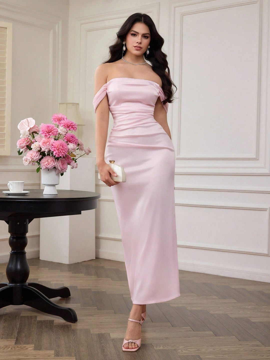 Rochie maxi SHEIN, roz