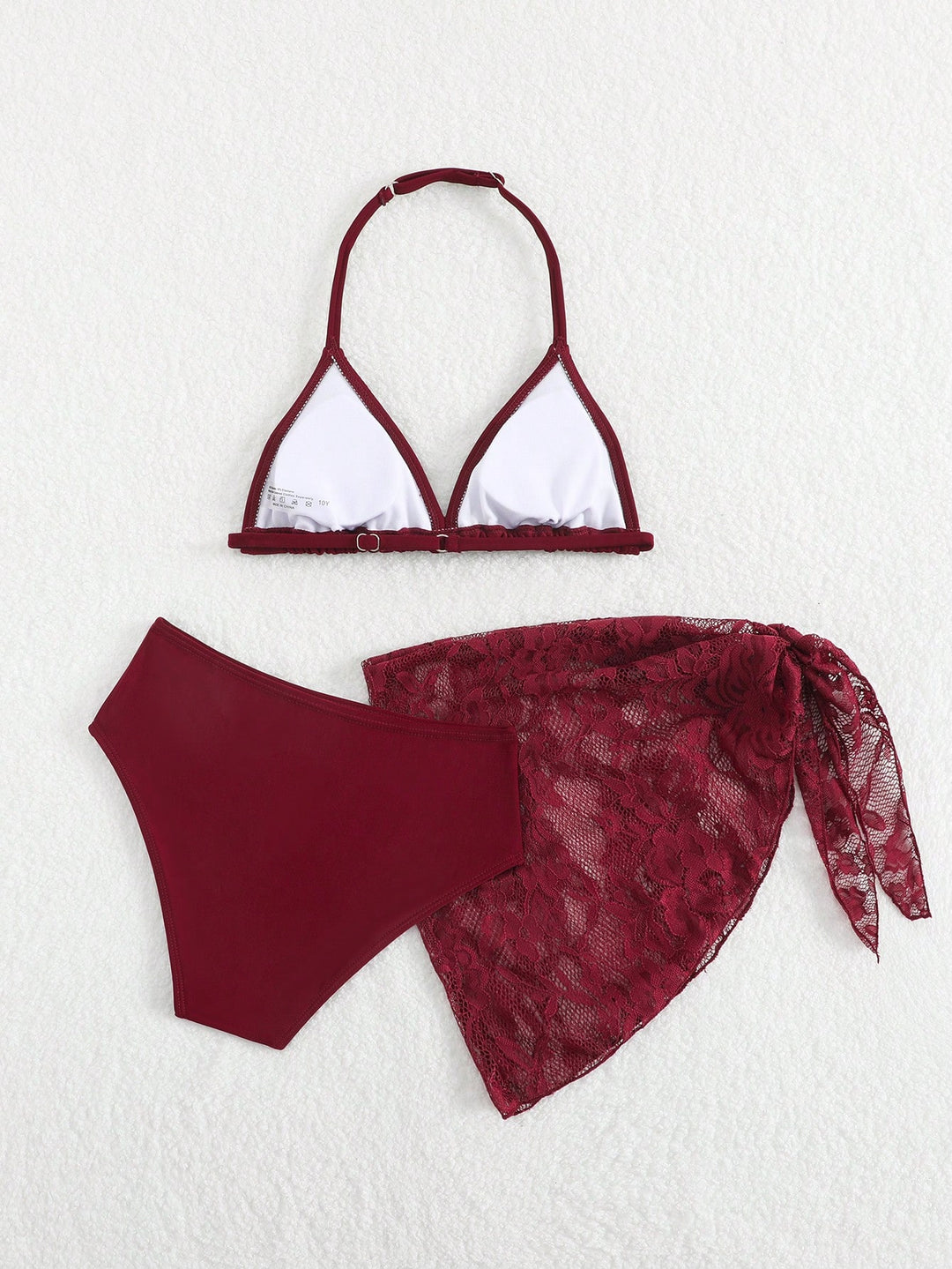 Set costum de baie SHEIN, vișiniu
