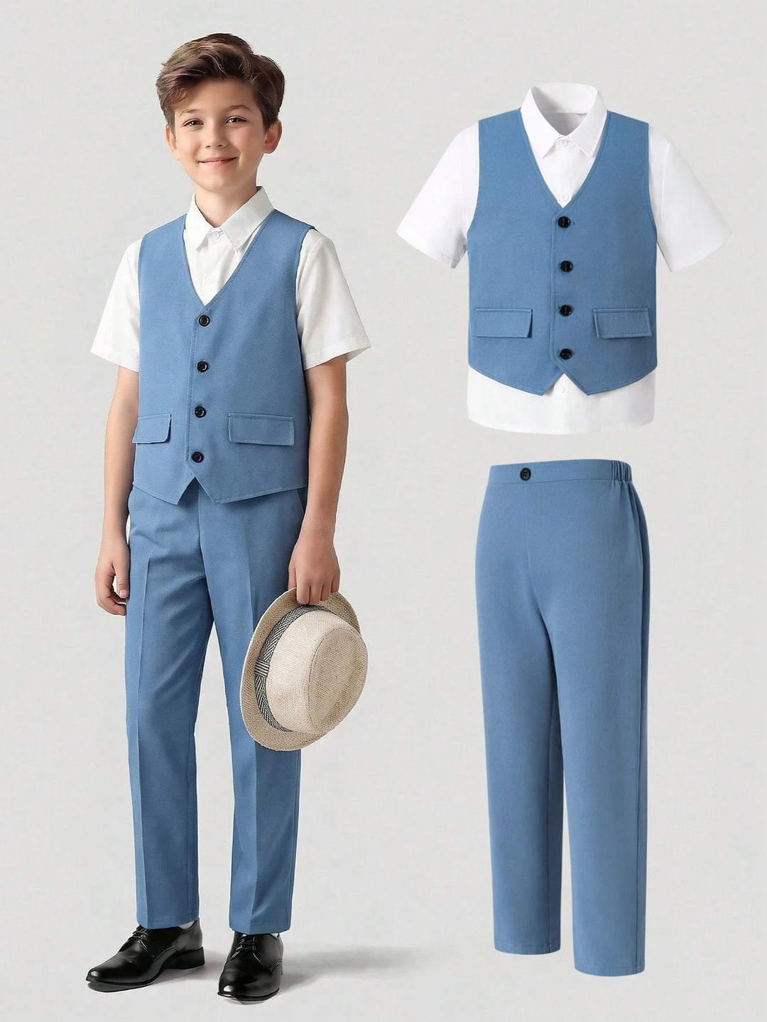 Costum SHEIN, albastru