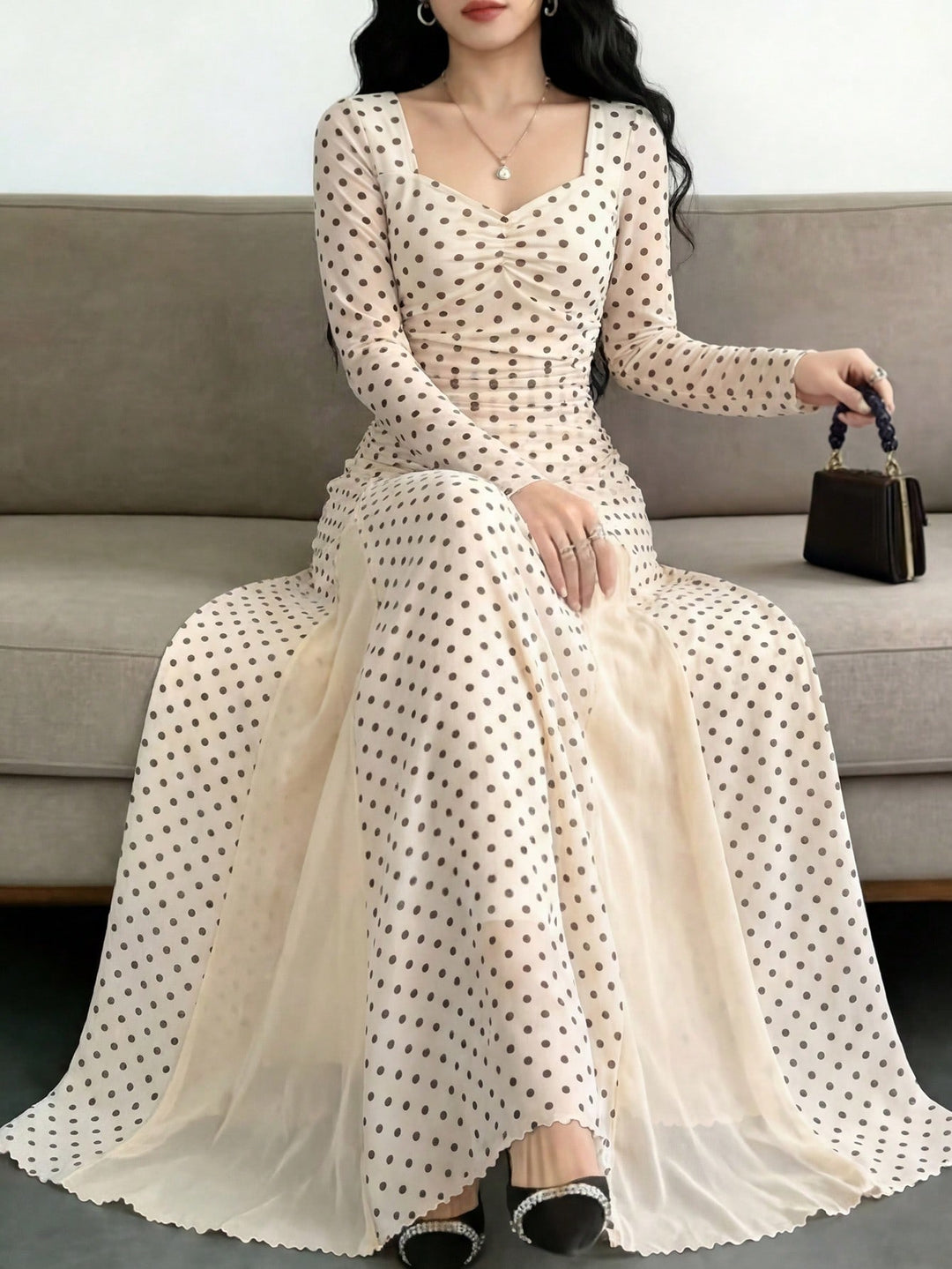 Rochie midi SHEIN, portocaliu