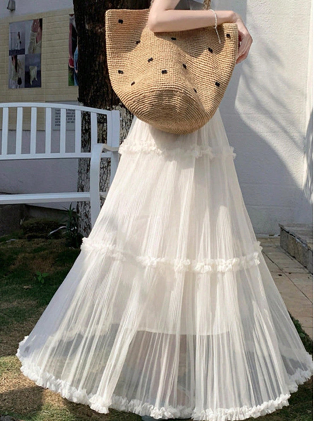 Fustă SHEIN, bej