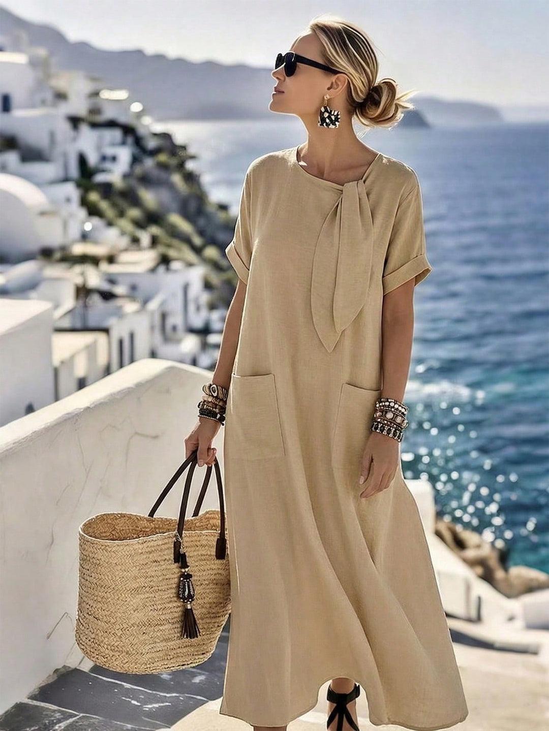 Rochie maxi SHEIN, kaki