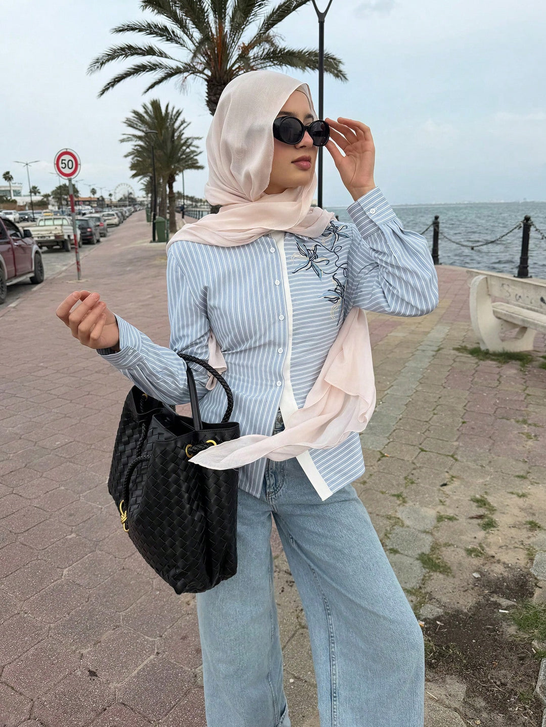 Cămașă SHEIN, albastru
