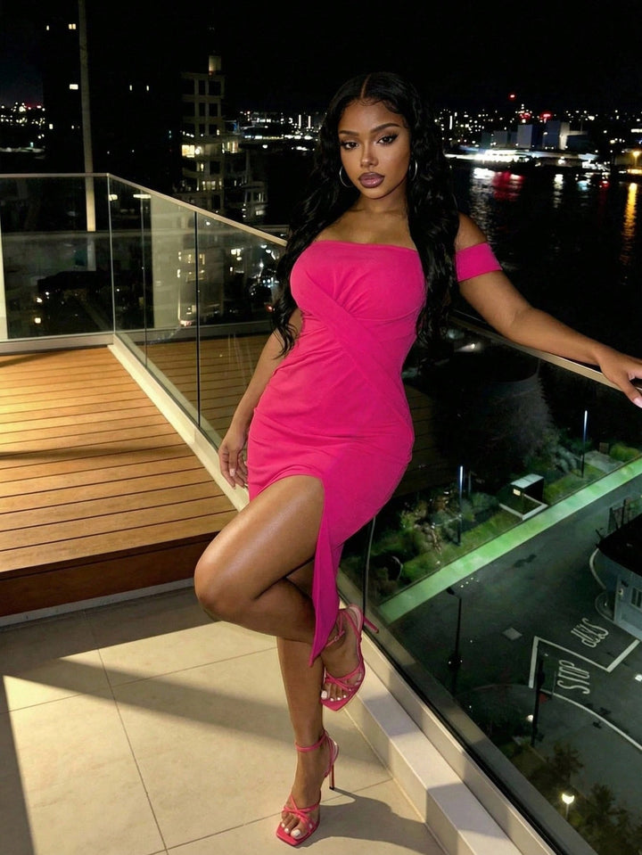 Rochie midi SHEIN, roz